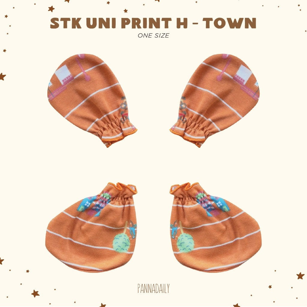 BOHOPANNA - PANNADAILY - STK UNISEX PRINT H - Mitten Dan Booties Bayi