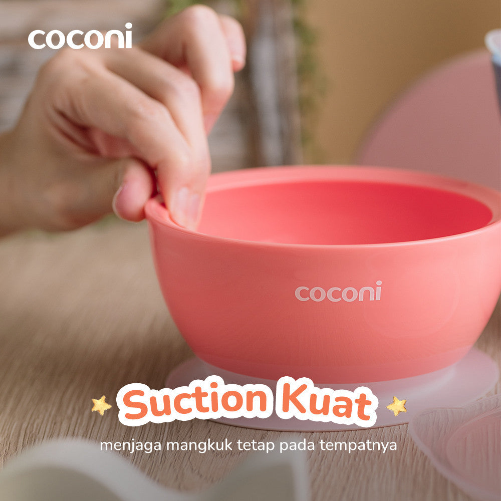COCONI Suction Bowl | Mangkok  Makan Bayi Anak Anti Tumpah 400ml - Mpasi Peralatan Makan Bayi