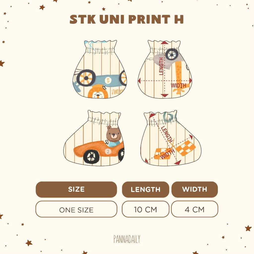 BOHOPANNA - PANNADAILY - STK UNISEX PRINT H - Mitten Dan Booties Bayi