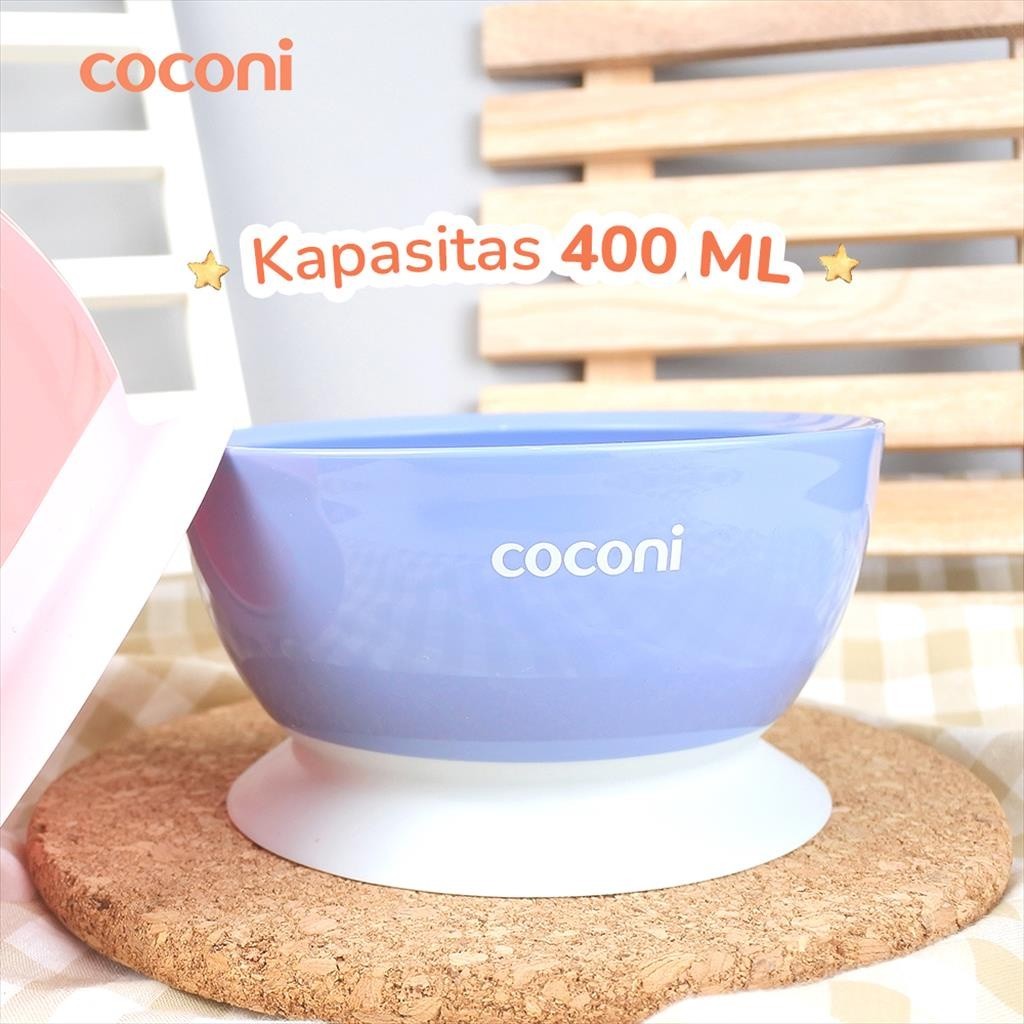COCONI Suction Bowl | Mangkok  Makan Bayi Anak Anti Tumpah 400ml - Mpasi Peralatan Makan Bayi