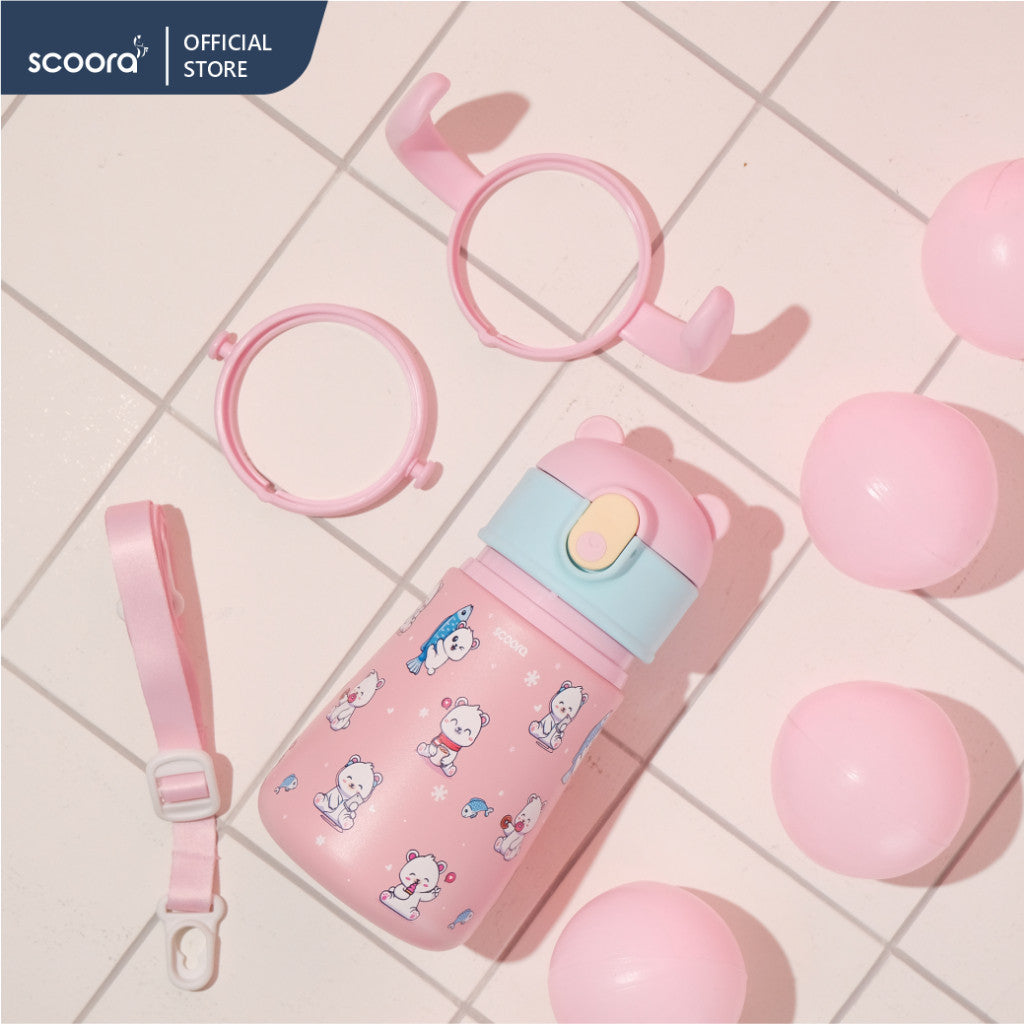 SCOORA Tobi Botol Minum Stainless Anak 2in1