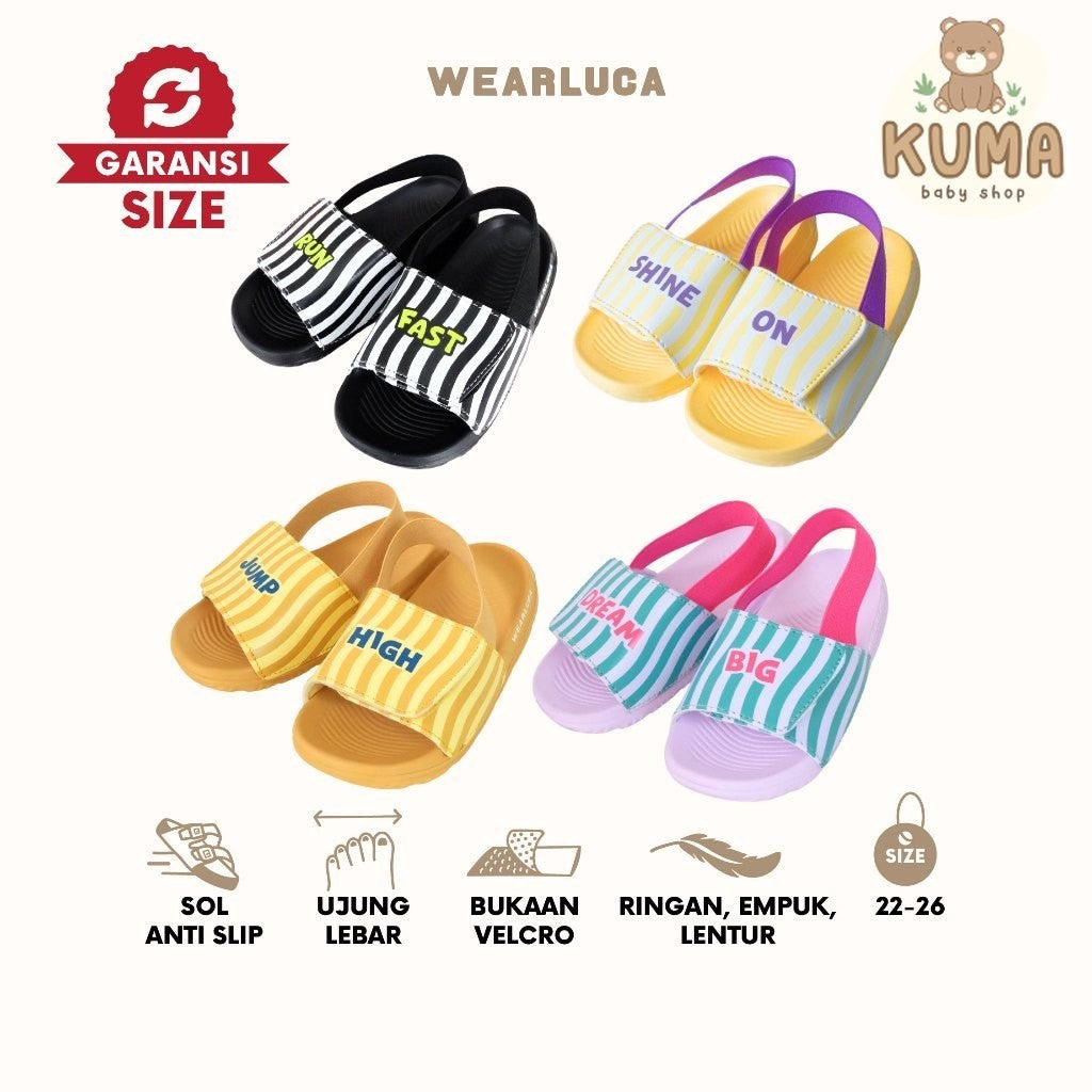 WEARLUCA Noah - Sepatu Sandal Slip On Anak Laki laki Perempuan