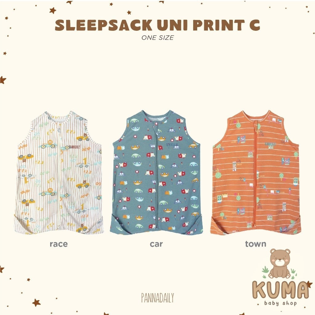 BOHOPANNA - PANNADAILY - SLEEPSACK Uni Print C- Bedong Bayi - Selimut Bayi