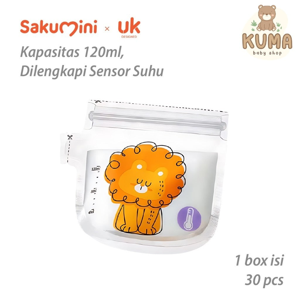 Sakumini Disposable Breastmilk Storage Bag Kantong Asi & Kanton Susu Bubuk Susu Bayi Thermal Sensor Suhu