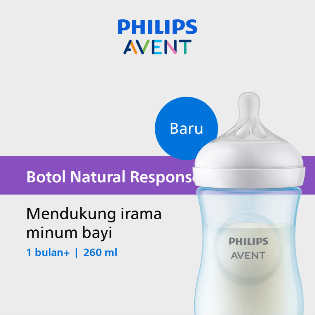 Philips Avent Natural Response Bottle 3.0 4Oz (125ml) | 9Oz (260ml) - Botol Susu Bayi SCY900/01 SCY900/02 SCY903/01 SCY903/02 SCY903/11 SCY903/21