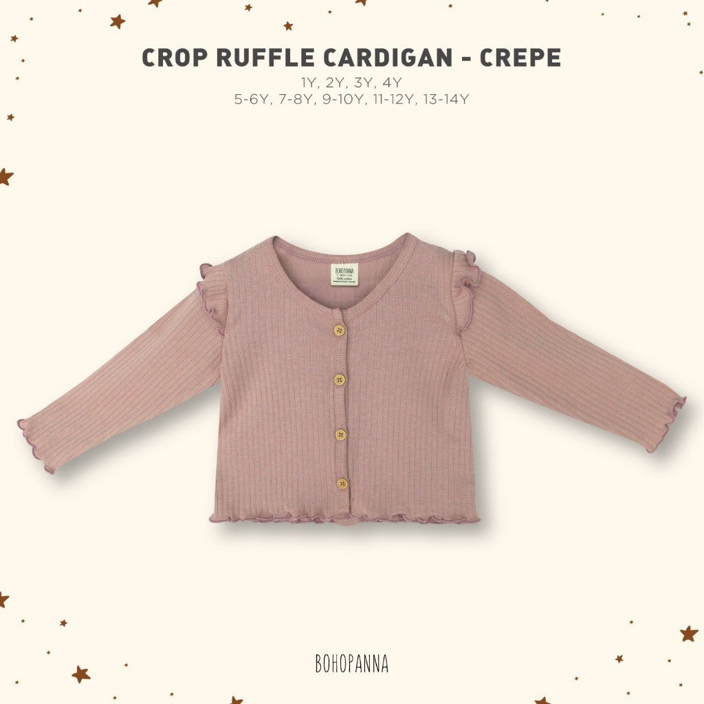 BOHOPANNA - CROP RUFFLE CARDIGAN - Cardigan Anak Perempuan - Atasan Anak Perempuan