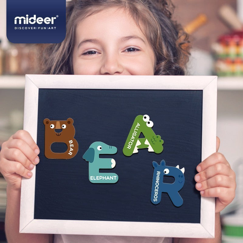 Mideer Letter Magnets / Number Magnets / Transportation Magnets Mainan Edukasi Anak