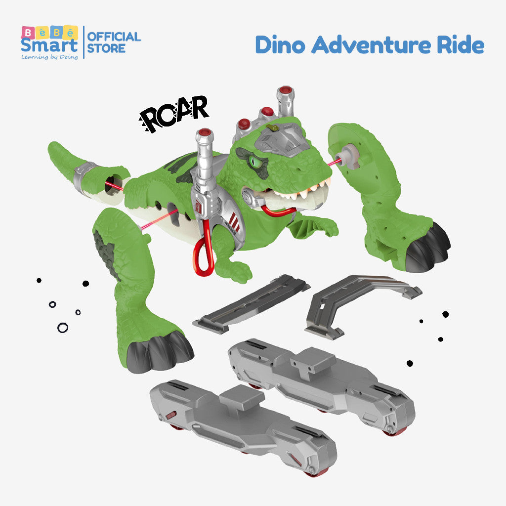 BEBE SMART Dino Adventure Ride On / Dinosaurus Bisa Dinaiki / Mainan Dino / Mainan Anak