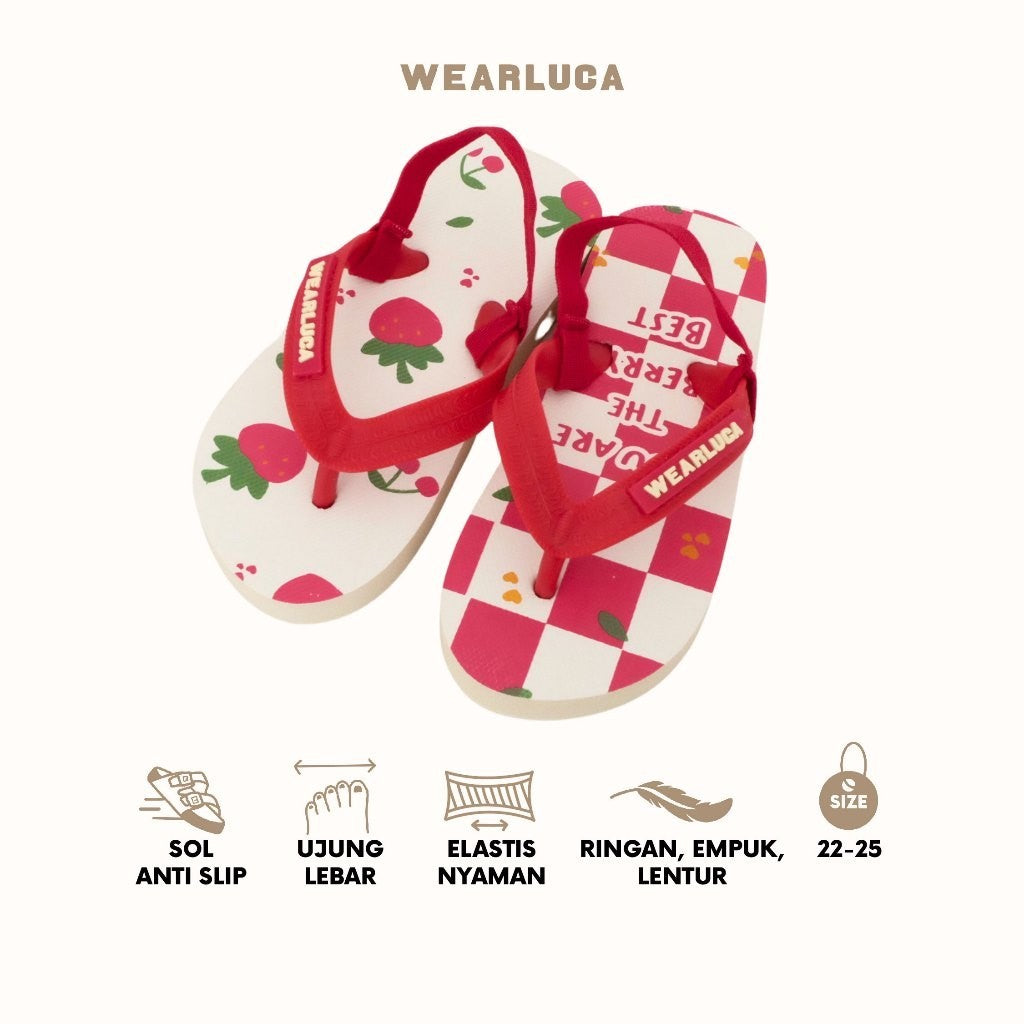 WEARLUCA Riley - Sandal Jepit Anak Laki laki Perempuan Bertali