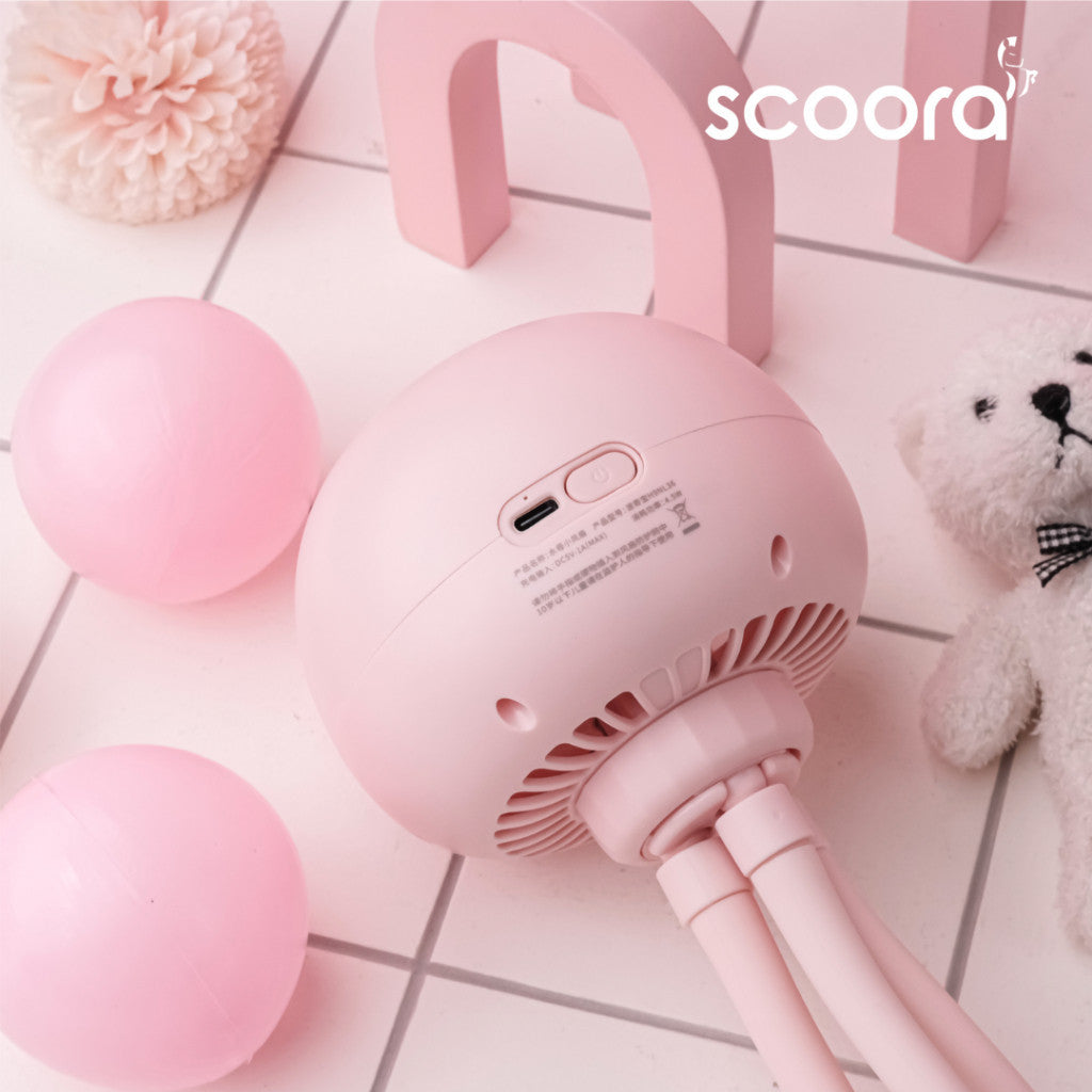 SCOORA Nero Pro Kipas Angin Stroller Portable Auto Rotate 120̊