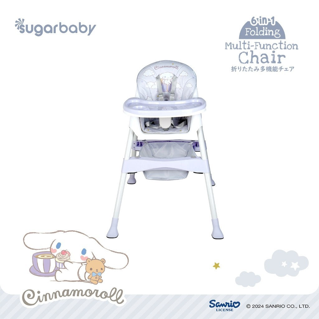 Sugar Baby Sugarbaby 6-in-1 Folding Multi-Function Chair Sanrio Collection/Kursi Bayi/Kursi Anak/Kursi Makan Anak/Kursi MPASI/Baby High Chair