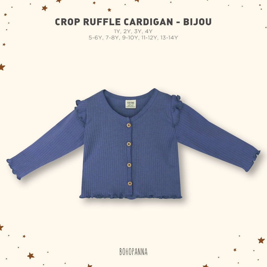 BOHOPANNA - CROP RUFFLE CARDIGAN - Cardigan Anak Perempuan - Atasan Anak Perempuan