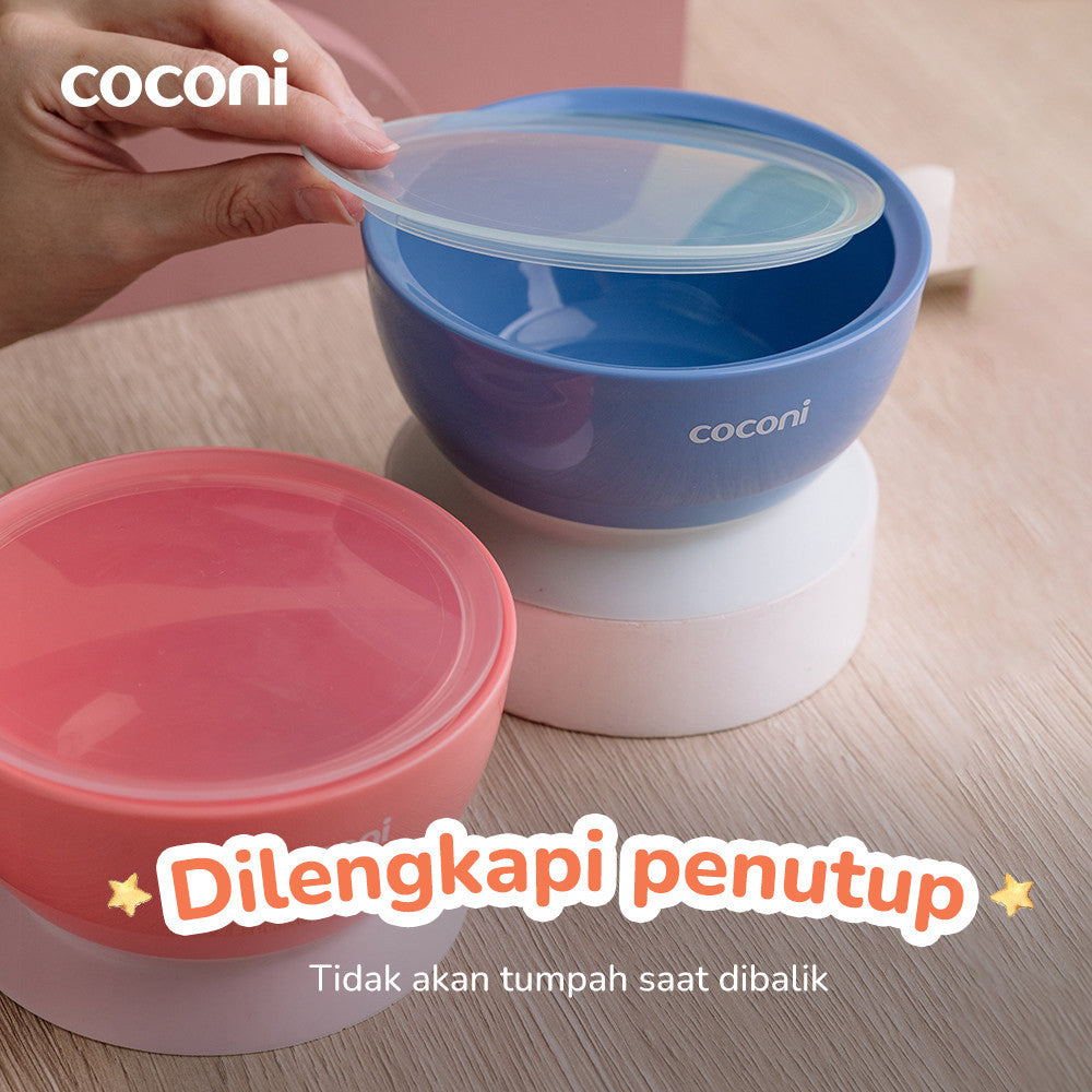 COCONI Suction Bowl | Mangkok  Makan Bayi Anak Anti Tumpah 400ml - Mpasi Peralatan Makan Bayi
