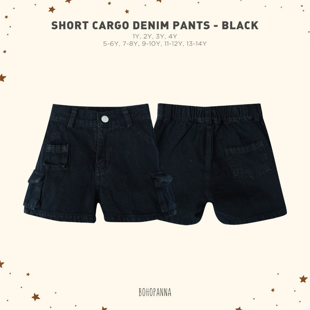 BOHOPANNA - SHORT CARGO DENIM PANTS - CELANA PENDEK ANAK
