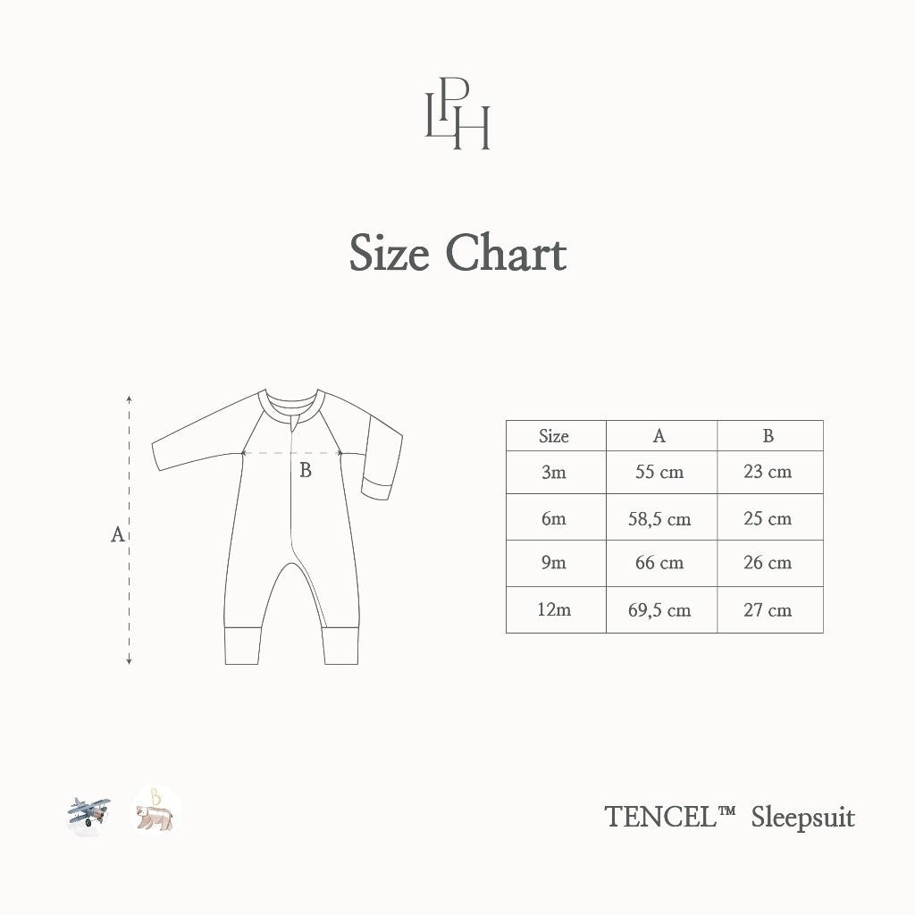 Little Palmerhaus - Tencel Sleepsuit 2.0 (Jumpsuit Bayi)