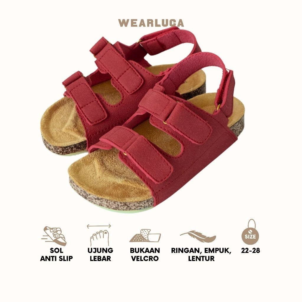 WEARLUCA Toby - Sepatu Sandal Anak Laki laki Perempuan Bertali