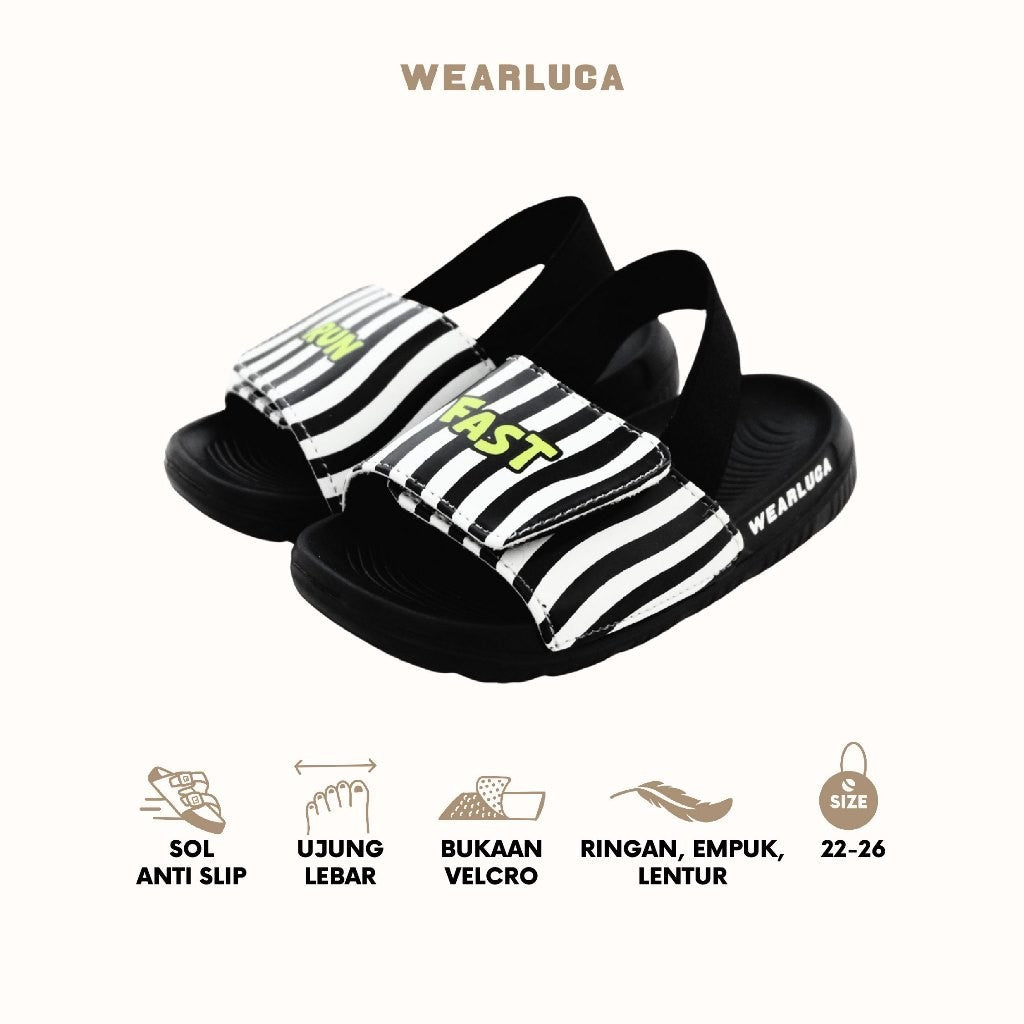 WEARLUCA Noah - Sepatu Sandal Slip On Anak Laki laki Perempuan