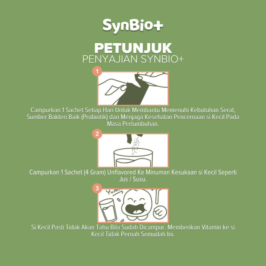 Probiotic + Prebiotic - Synbio+ Untuk Pencernaan Anak Dengan Probiotik