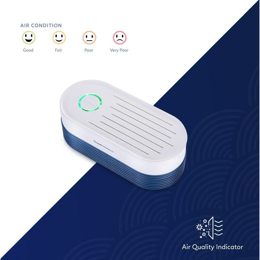 Air Purifier Portable Untuk Stroller Bayi | Pembersih Udara - Teknologi Filter HEPA-13 Dirancang Khusus Aman untuk Bayi & Keluarga Baik di Dalam Maupun di Luar Ruangan | Supermama Lab AirPury