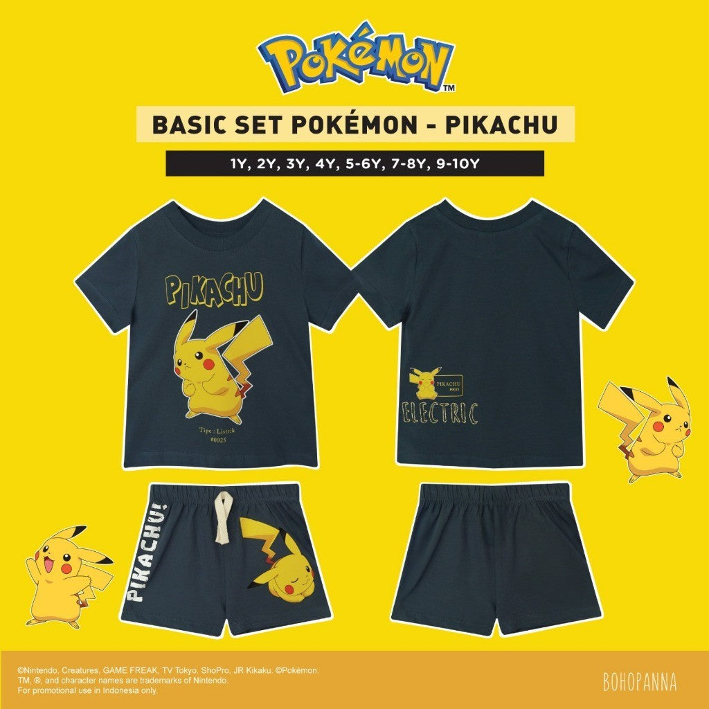 BOHOPANNA | POKÉMON - BASIC SET - Setelan Baju Anak Pokemon