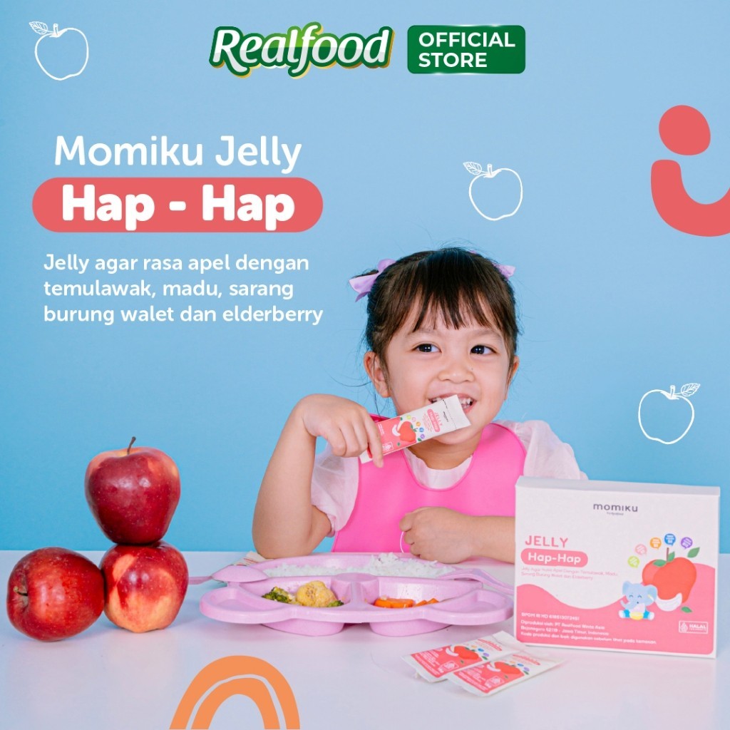 Realfood Momiku Jelly Hap-Hap Sarang Burung Walet dengan Ekstrak Temulawak, Madu Hutan dan Tinggi Vitamin B1, B2 & B5