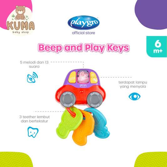 Playgro Beep and Play Keys - Mainan Gigit dan Edukasi Anak Bayi Balita