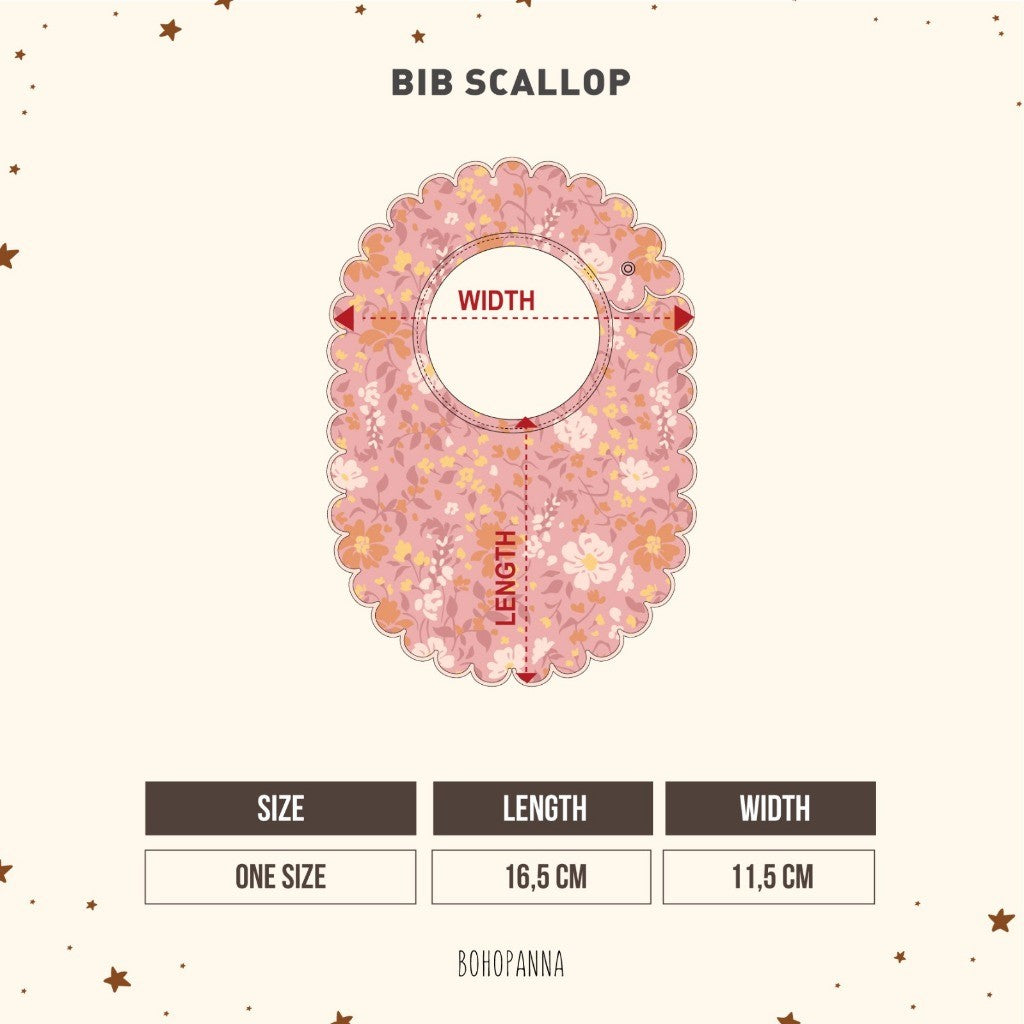 BOHOPANNA - BIB SCALLOP - Slabber Bayi