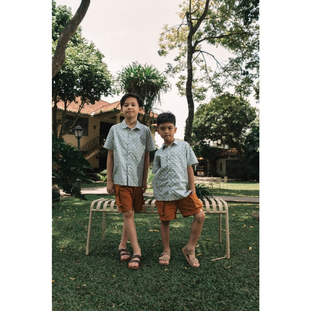 BOHOPANNA - SHORT BATIK SHIRT - Atasan Batik Anak Laki-Laki - Kemeja Batik Anak