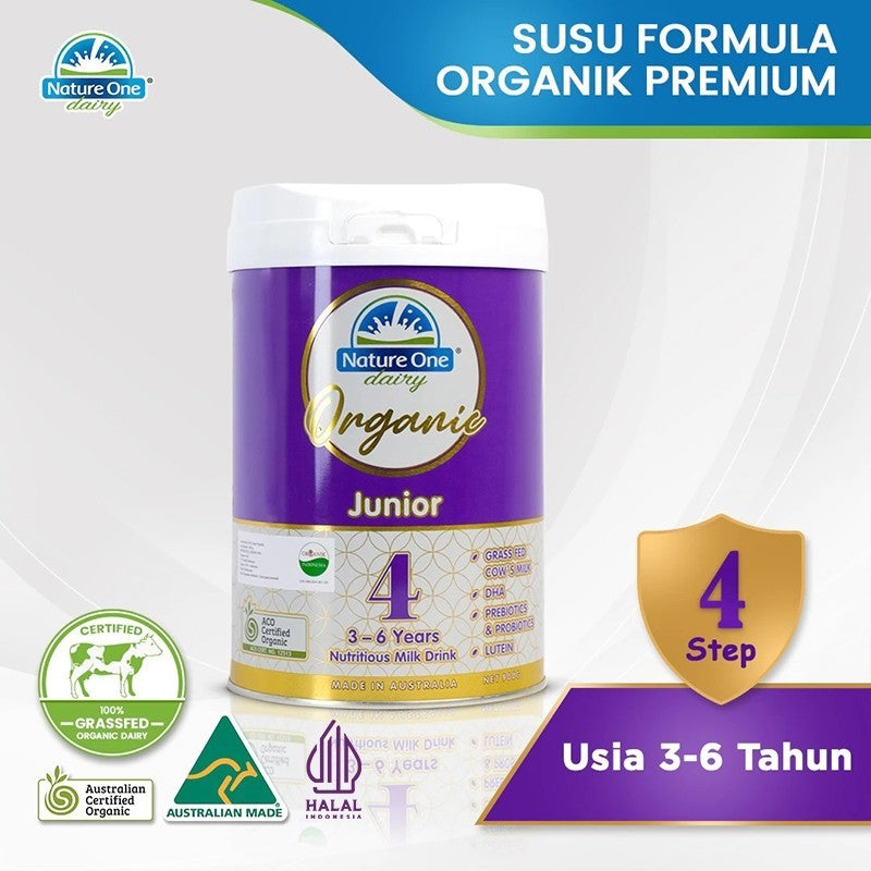 Susu Formula Organik Nature One Dairy Organic Step 4 900 Gram 3 - 6 tahun