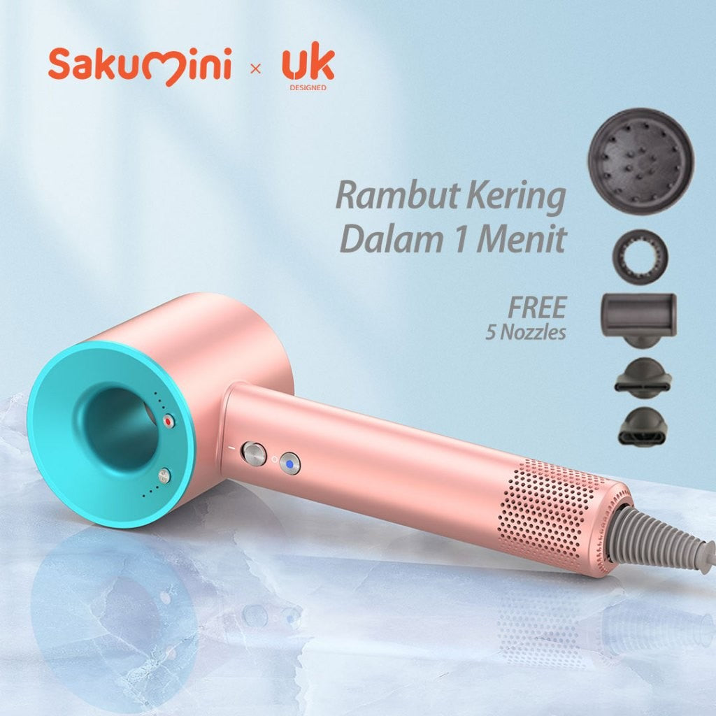Sakumini Super Speed Hair Dryer Tourmaline Alat Pengering Rambut High Speed Turbo