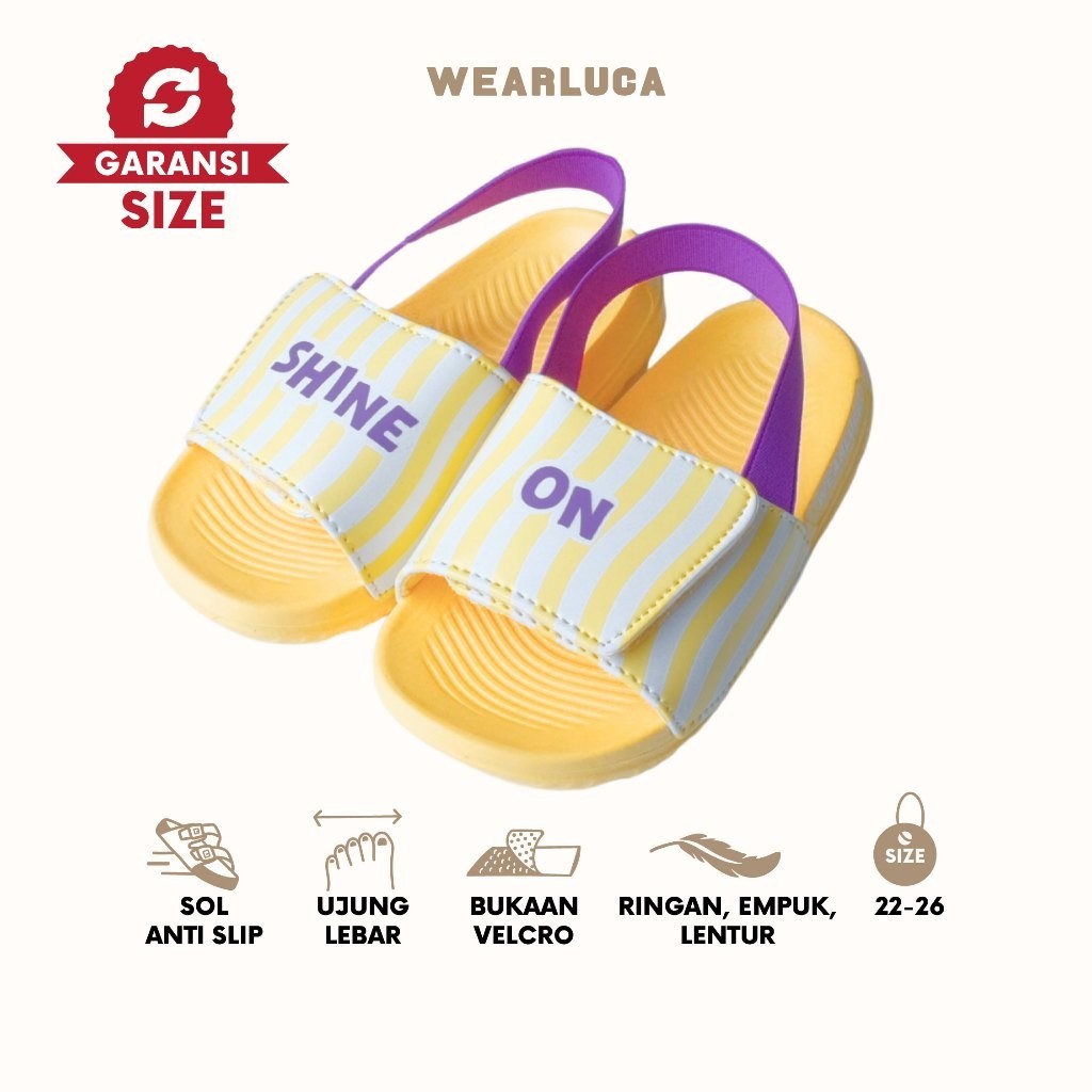 WEARLUCA Noah - Sepatu Sandal Slip On Anak Laki laki Perempuan
