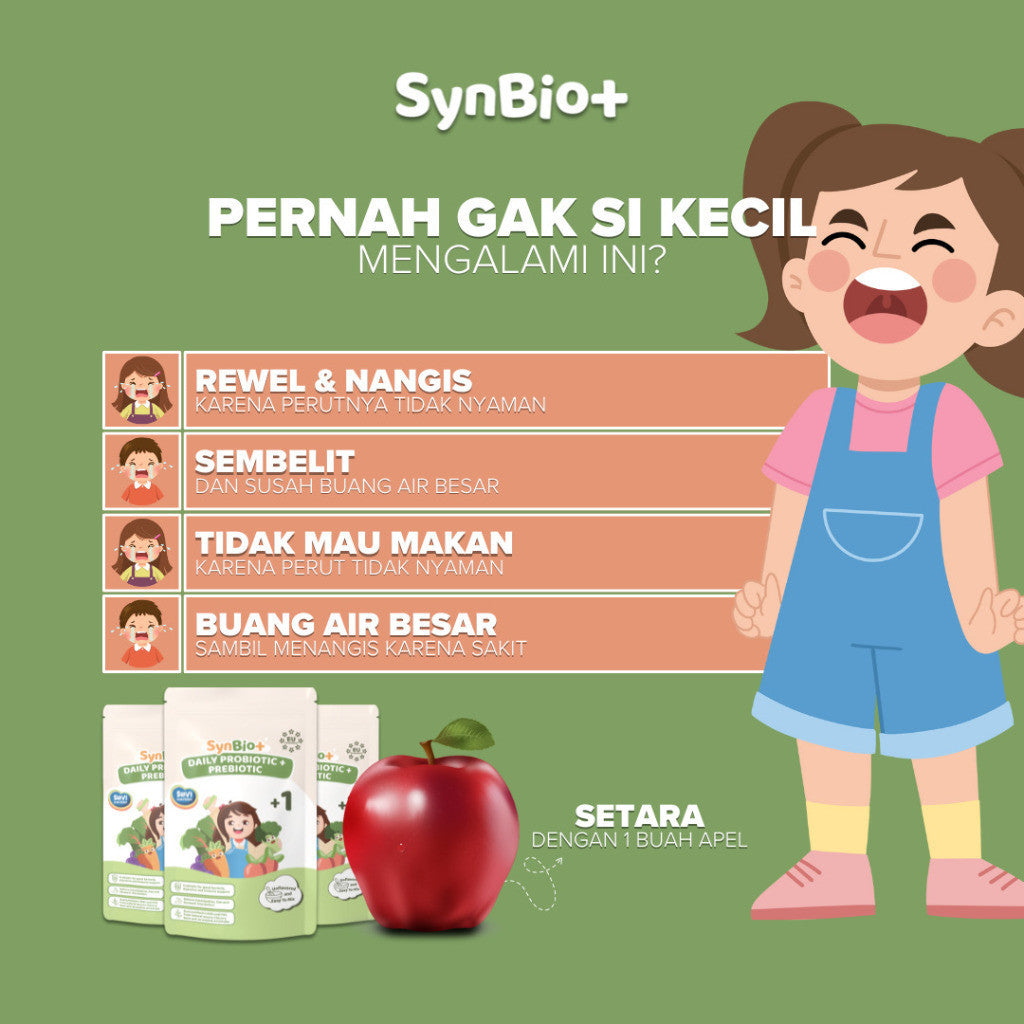 Probiotic + Prebiotic - Synbio+ Untuk Pencernaan Anak Dengan Probiotik