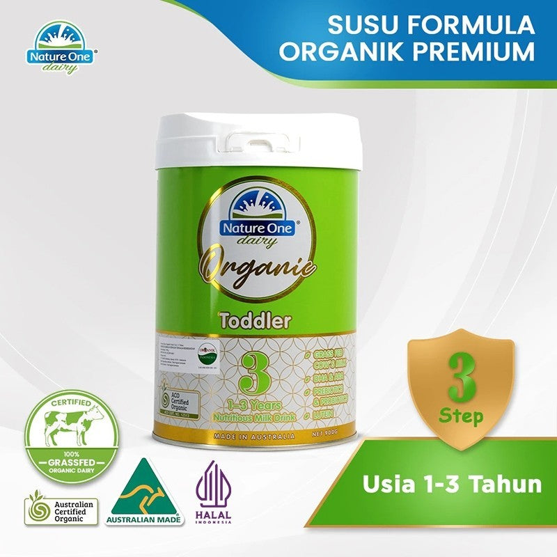 Susu Formula Organik Nature One Dairy Organic Step 3 900 Gram 1 - 3 tahun