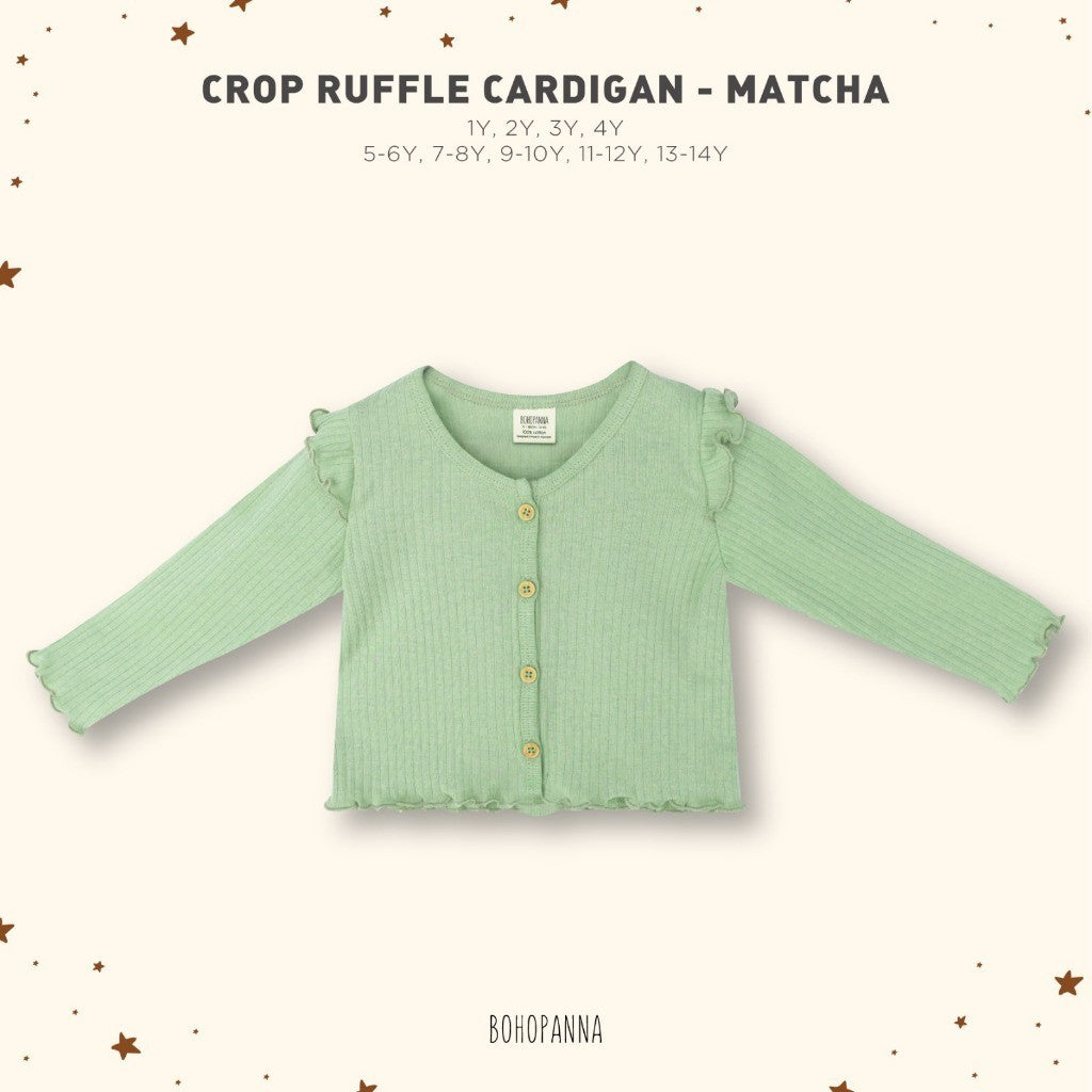 BOHOPANNA - CROP RUFFLE CARDIGAN - Cardigan Anak Perempuan - Atasan Anak Perempuan
