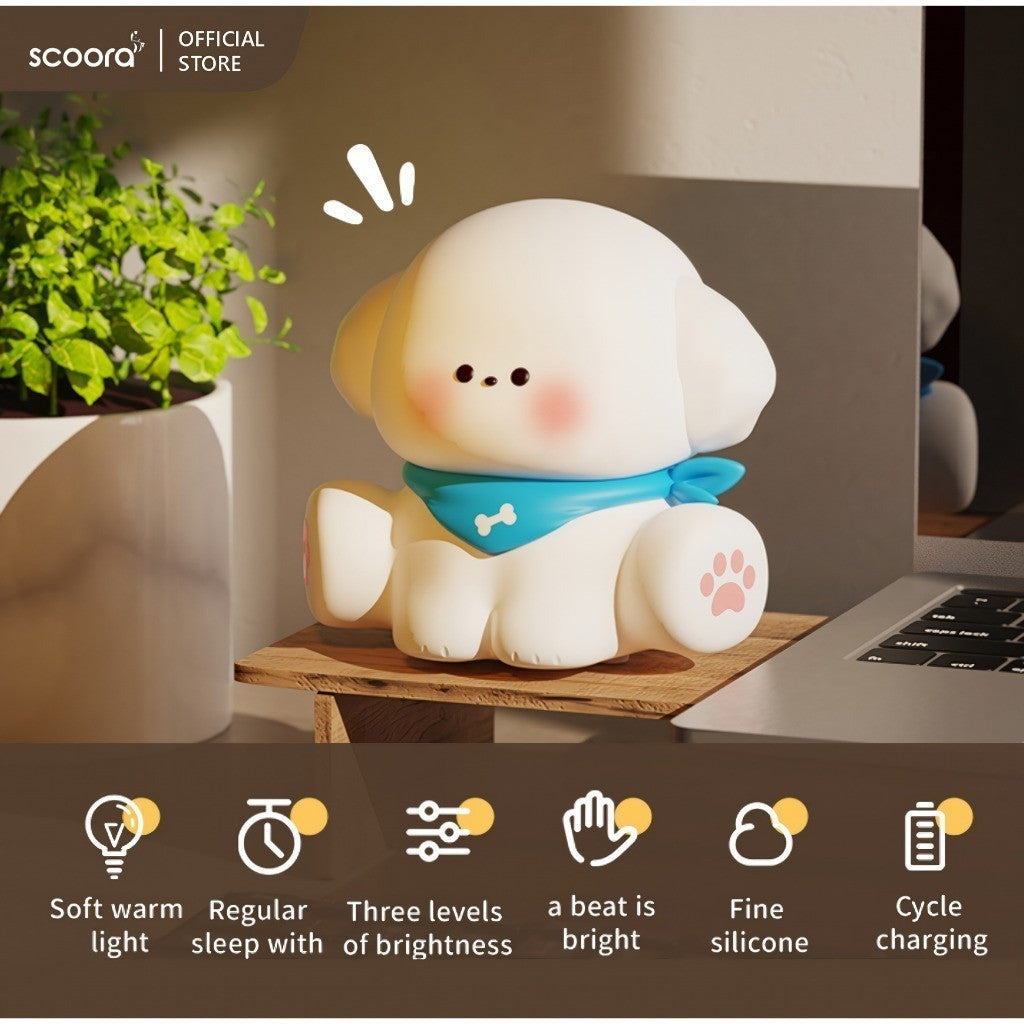 Scoora Raizin Lampu Tidur Silicone Tepuk Rechargeable
