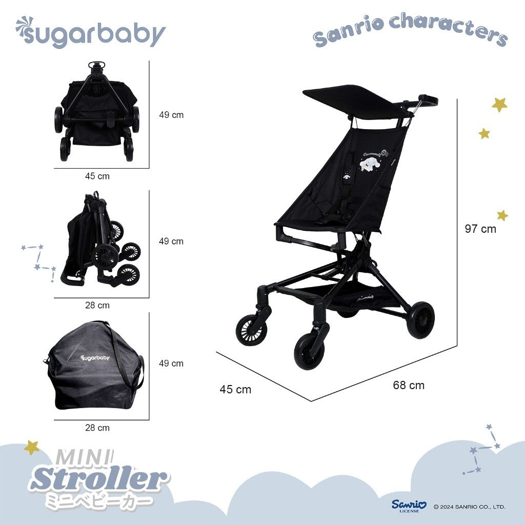 Sugarbaby Sugar Baby Mini Stroller Sanrio Collection/Kereta Dorong Bayi Lipat/Folded Stroller/Stroller Baby Traveling/Stroller Lipat Baby
