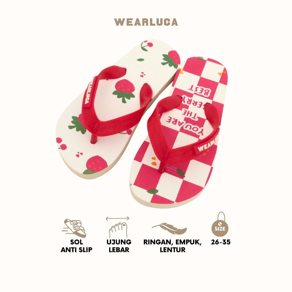 WEARLUCA Riley - Sandal Jepit Anak Laki laki Perempuan Bertali