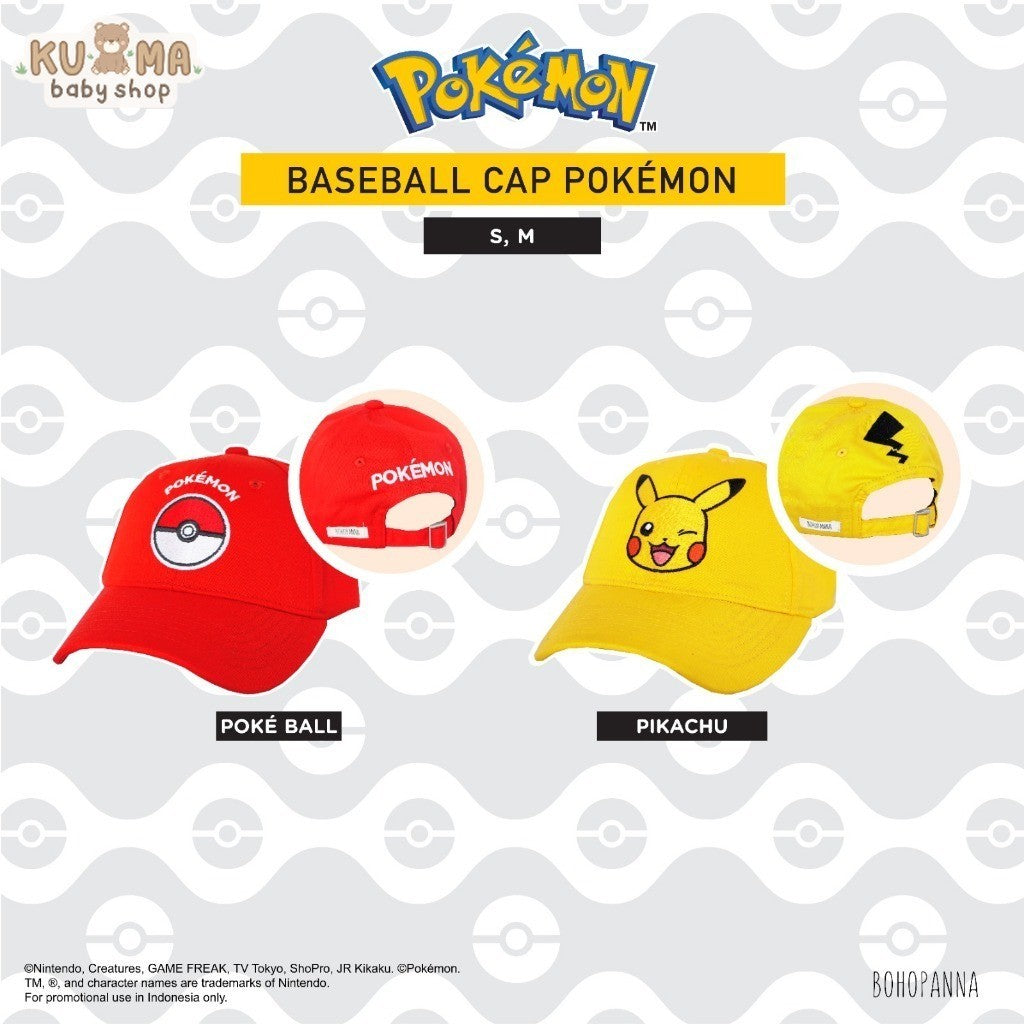 BOHOPANNA | POKÉMON - BASEBALL CAP - Topi Anak POKEMON