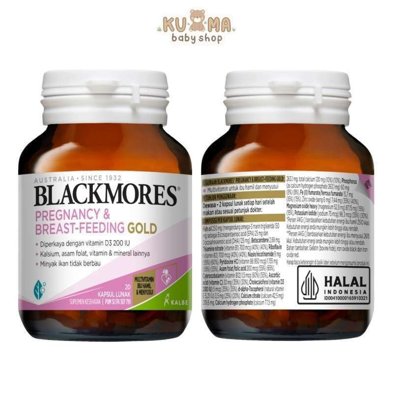 BLACKMORES PREGNANCY & BREAST FEEDING ISI 20 VITAMIN IBU HAMIL DAN MENYUSUI