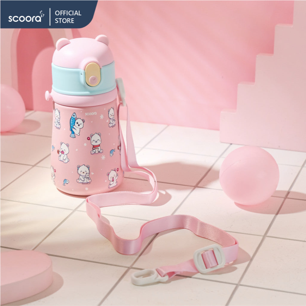 SCOORA Tobi Botol Minum Stainless Anak 2in1