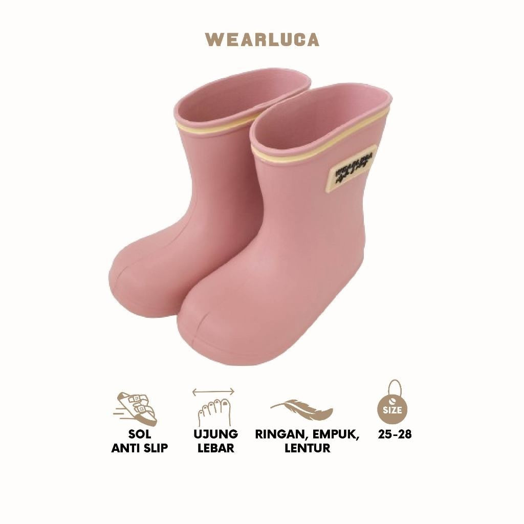 WEARLUCA Rain Boots - Sepatu Boots Sandal Anak Laki laki Perempuan