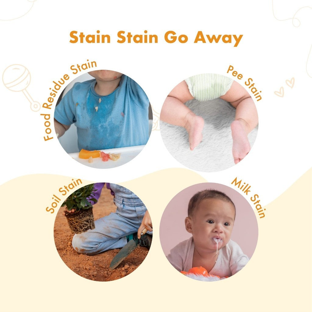 BerryC Naturalle Stain Remover 100ml Pembersih Noda Membandel pada Pakaian Menghilangkan Bau & Mensterilkan Bahan Natural. Aman untuk Pakaian