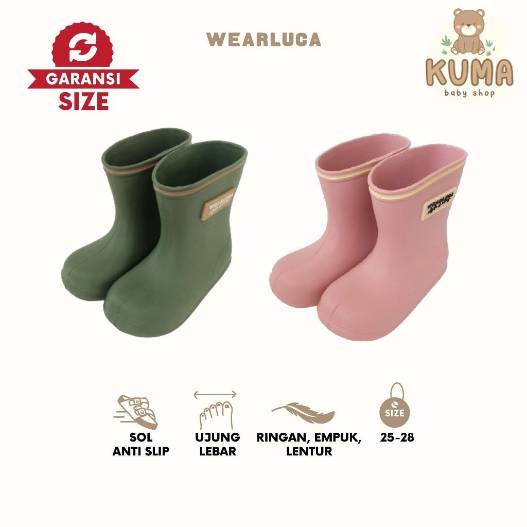 WEARLUCA Rain Boots - Sepatu Boots Sandal Anak Laki laki Perempuan