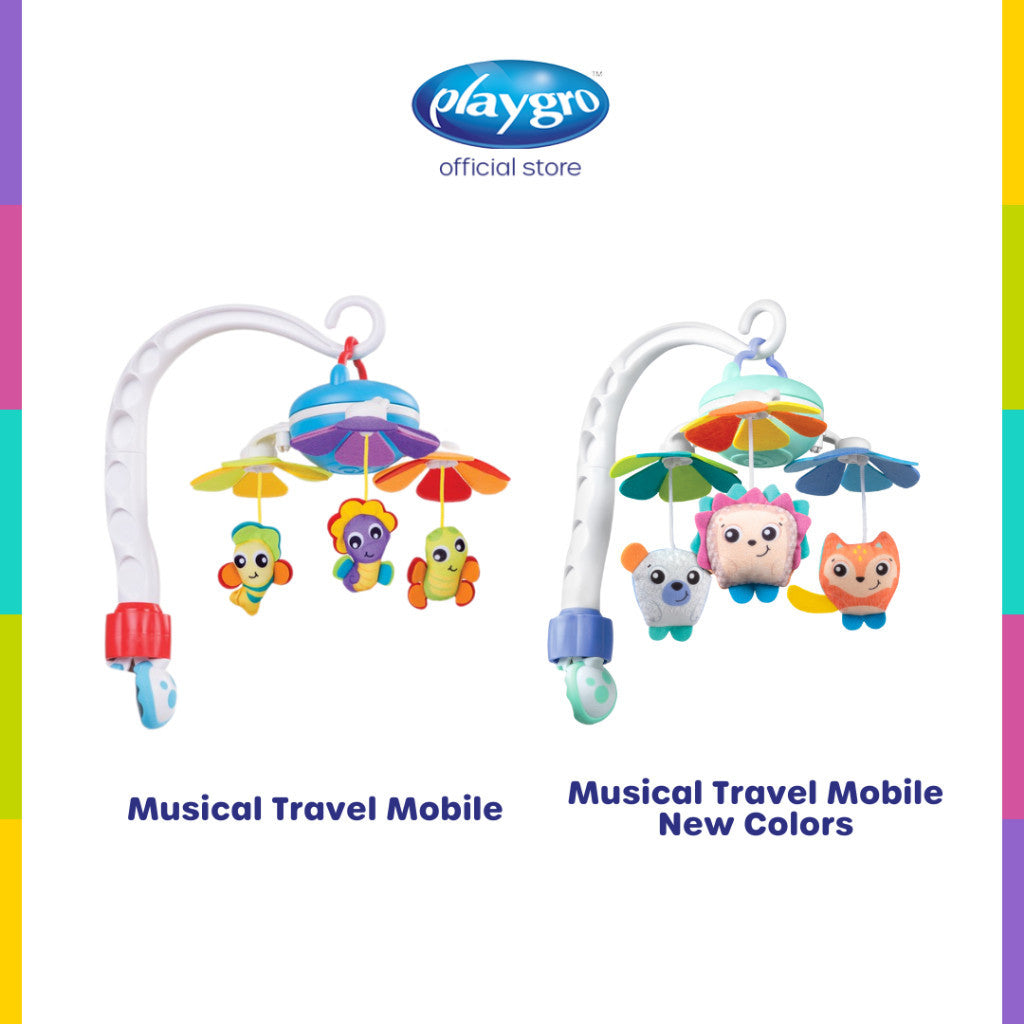Playgro Musical Travel Mobile - Mainan Gantung Stroller - Mainan Gantung Tempat Tidur Crib Bayi