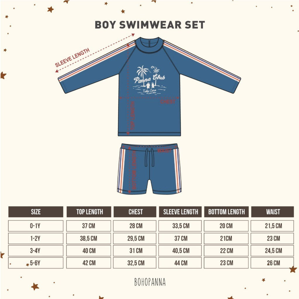 BOHOPANNA - BOY SWIMWEAR SET - Baju Renang Anak Laki-Laki 2482