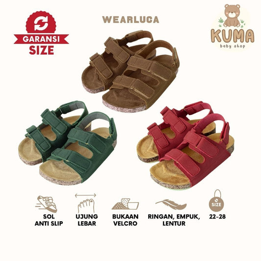 WEARLUCA Toby - Sepatu Sandal Anak Laki laki Perempuan Bertali