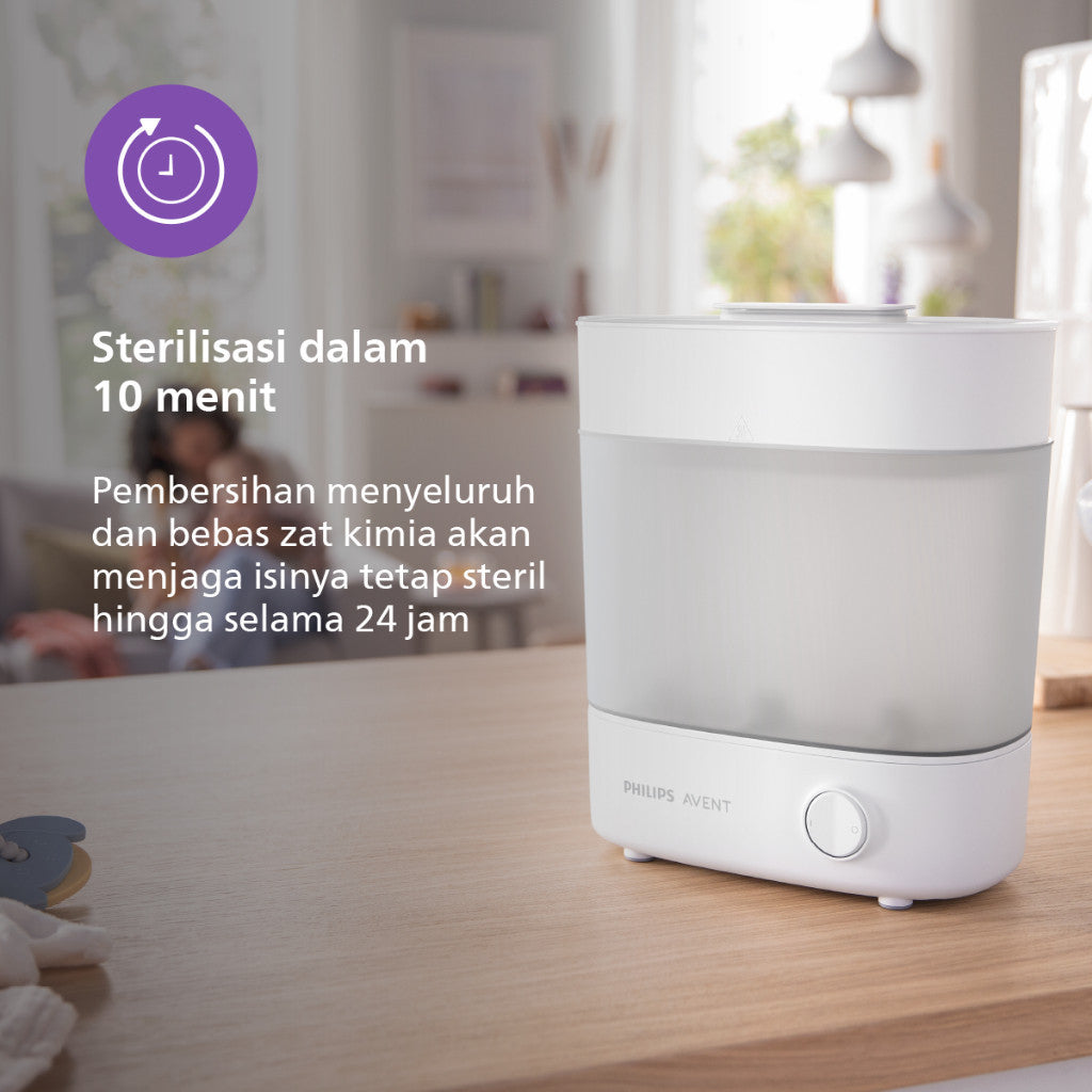 Philips Avent | Sterilizer | Alat Steril Botol Susu Bayi | Terbukti Hilangkan 99,9% Kuman | SCF291/00
