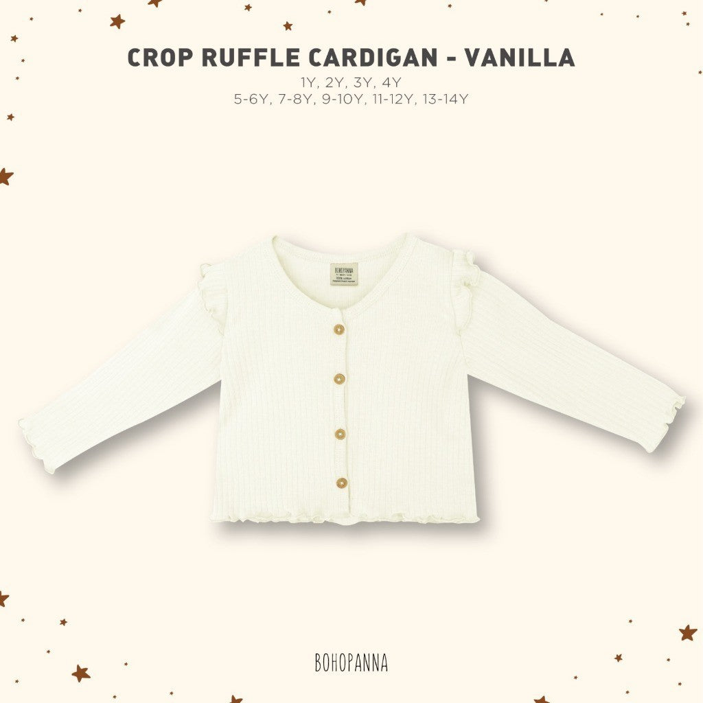 BOHOPANNA - CROP RUFFLE CARDIGAN - Cardigan Anak Perempuan - Atasan Anak Perempuan