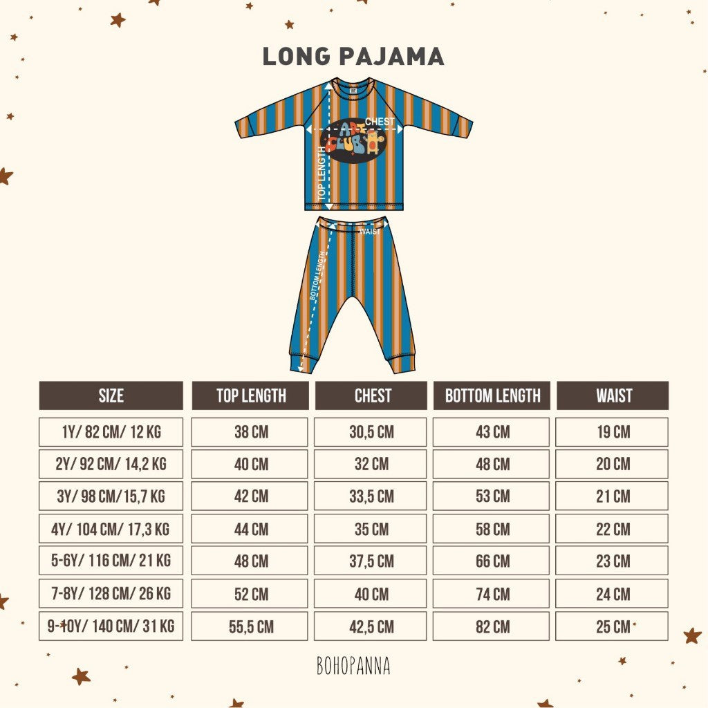 BOHOPANNA - LONG PAJAMA - Pajama Panjang Anak 2506