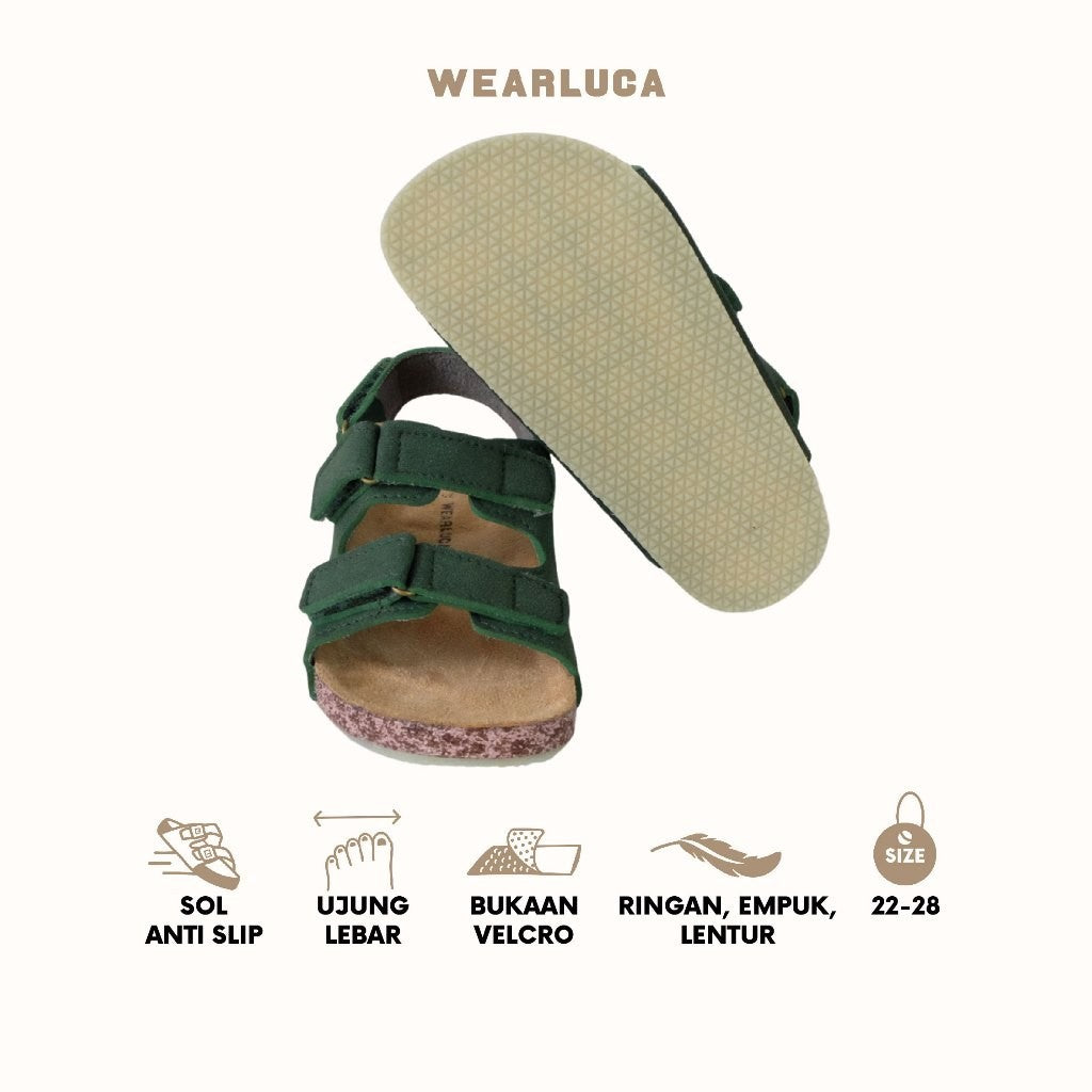 WEARLUCA Toby - Sepatu Sandal Anak Laki laki Perempuan Bertali